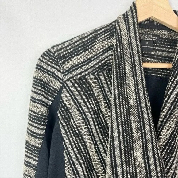 Lucky Brand Brown & Black Textured Knit Moto Jacket S - Picture 3 of 5